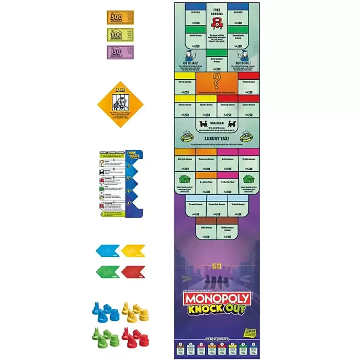Hasbro Toys Monopoly Knockout Family Party Board Game