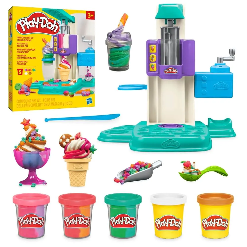 Hasbro Toys Play-Doh Rainbow Swirl Ice Cream Playset