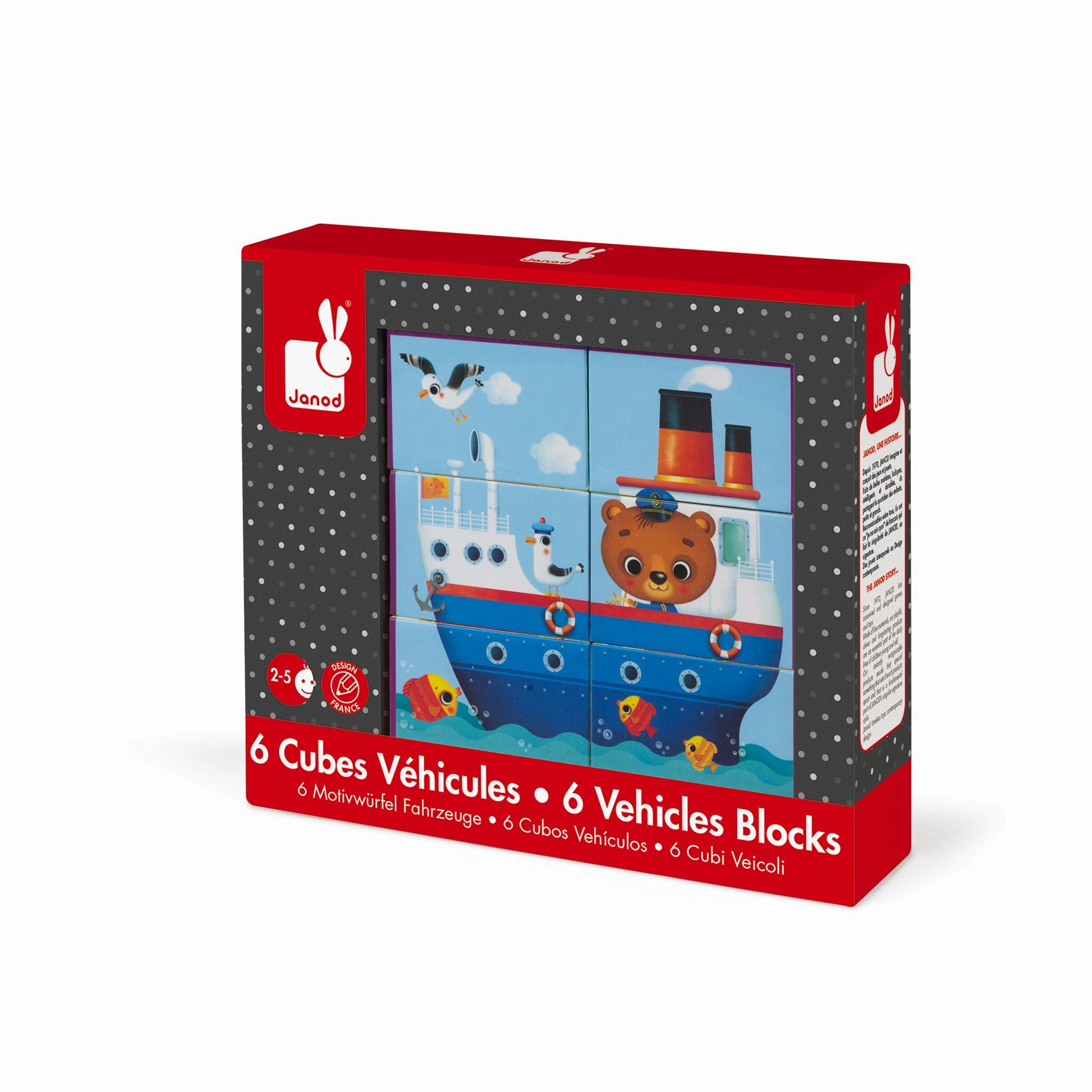Janod Kubkid 6 Blocks Vehicles