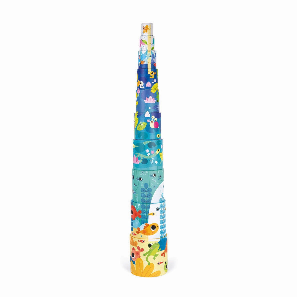 Janod Pond Life Round Stacking Pyramid