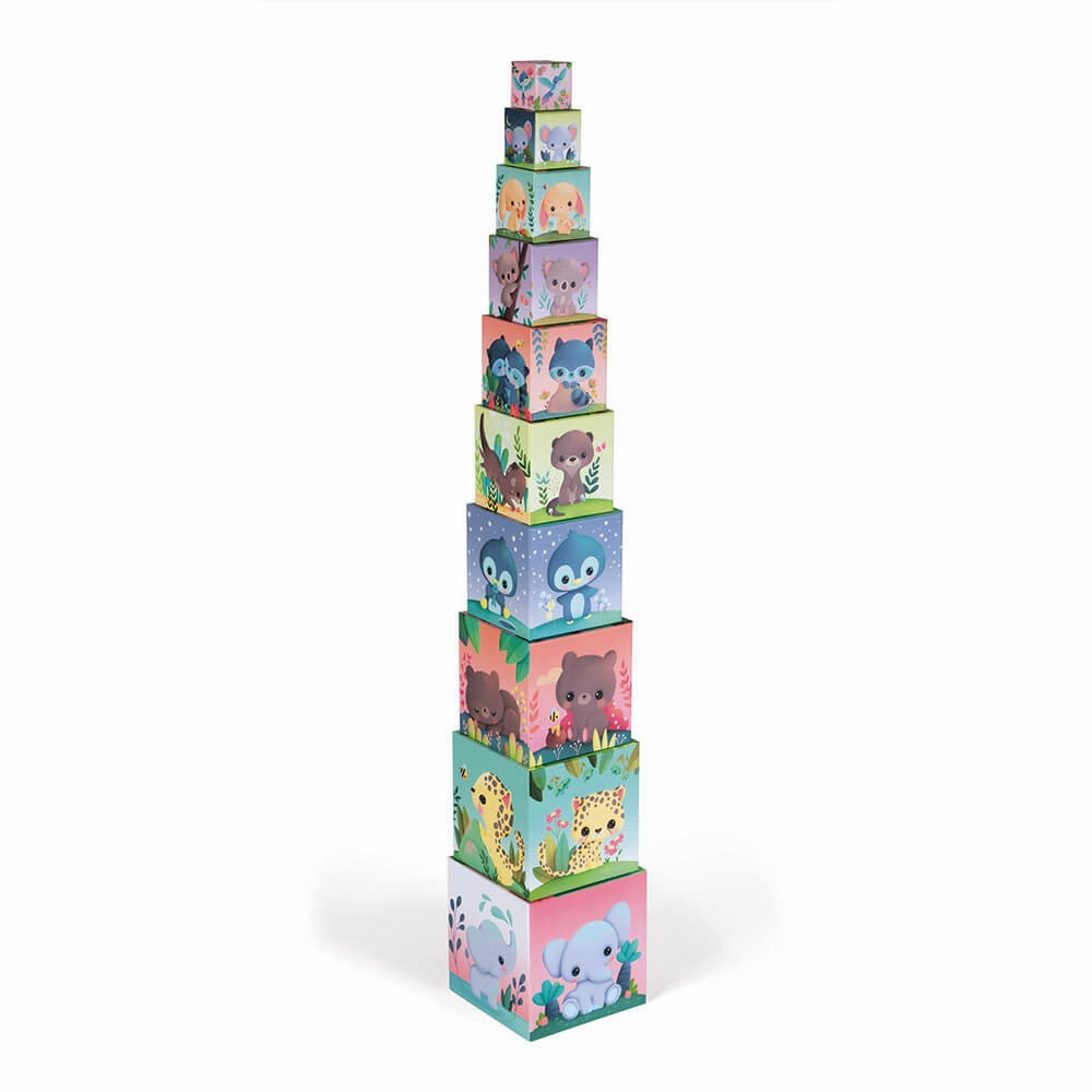 Janod Ultra-Cute Animals Square Stacking