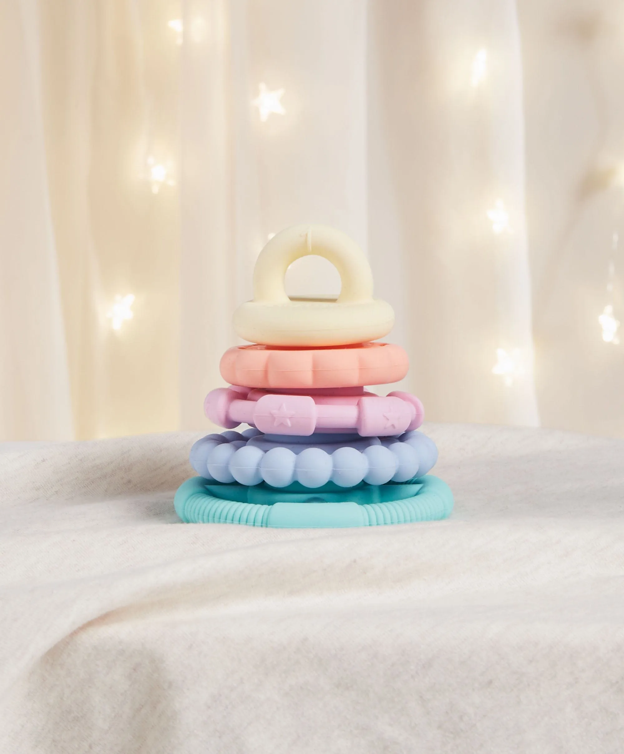 Jellystone Designs Rainbow Stackers & Teether  Pastel