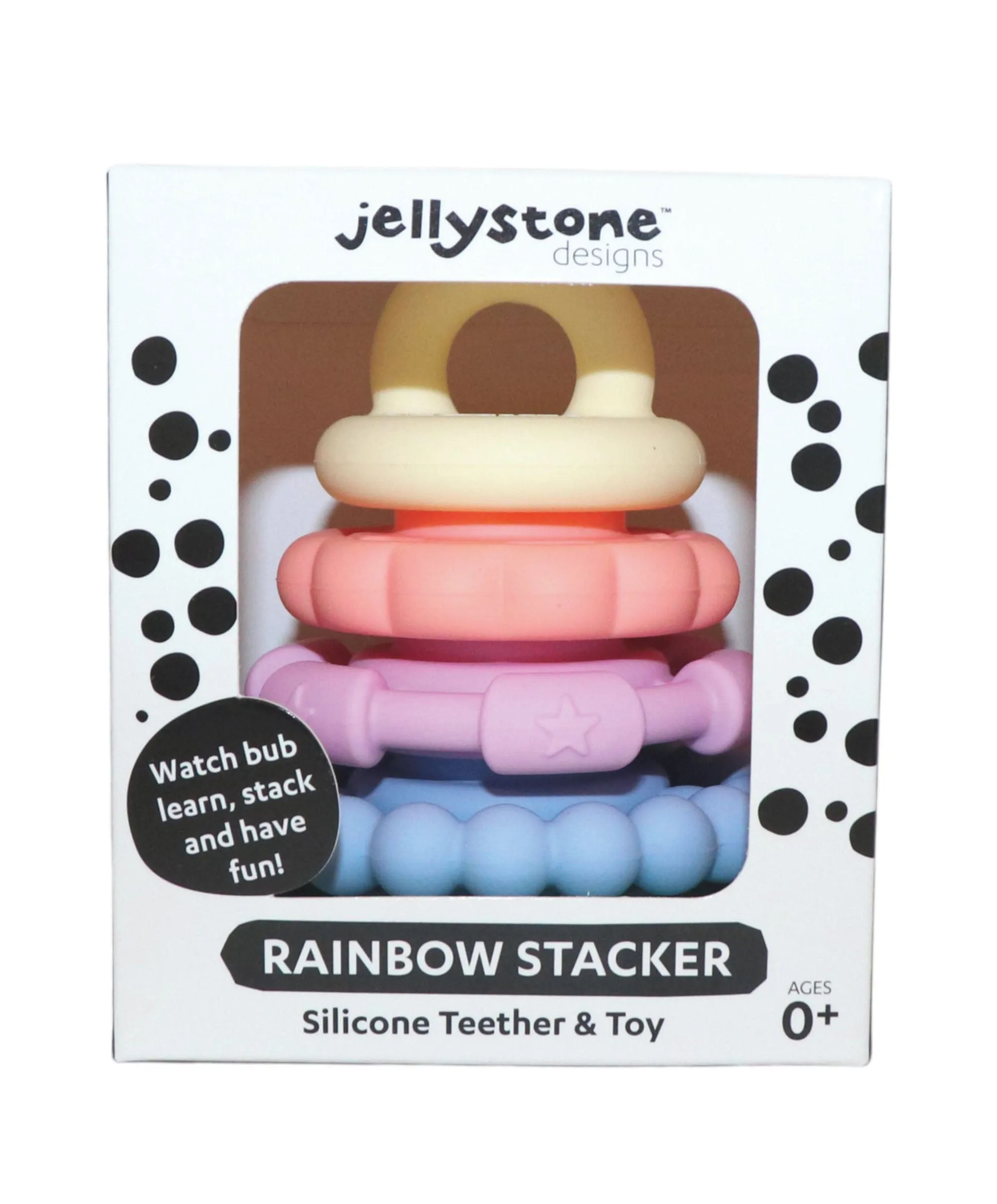 Jellystone Designs Rainbow Stackers & Teether  Pastel