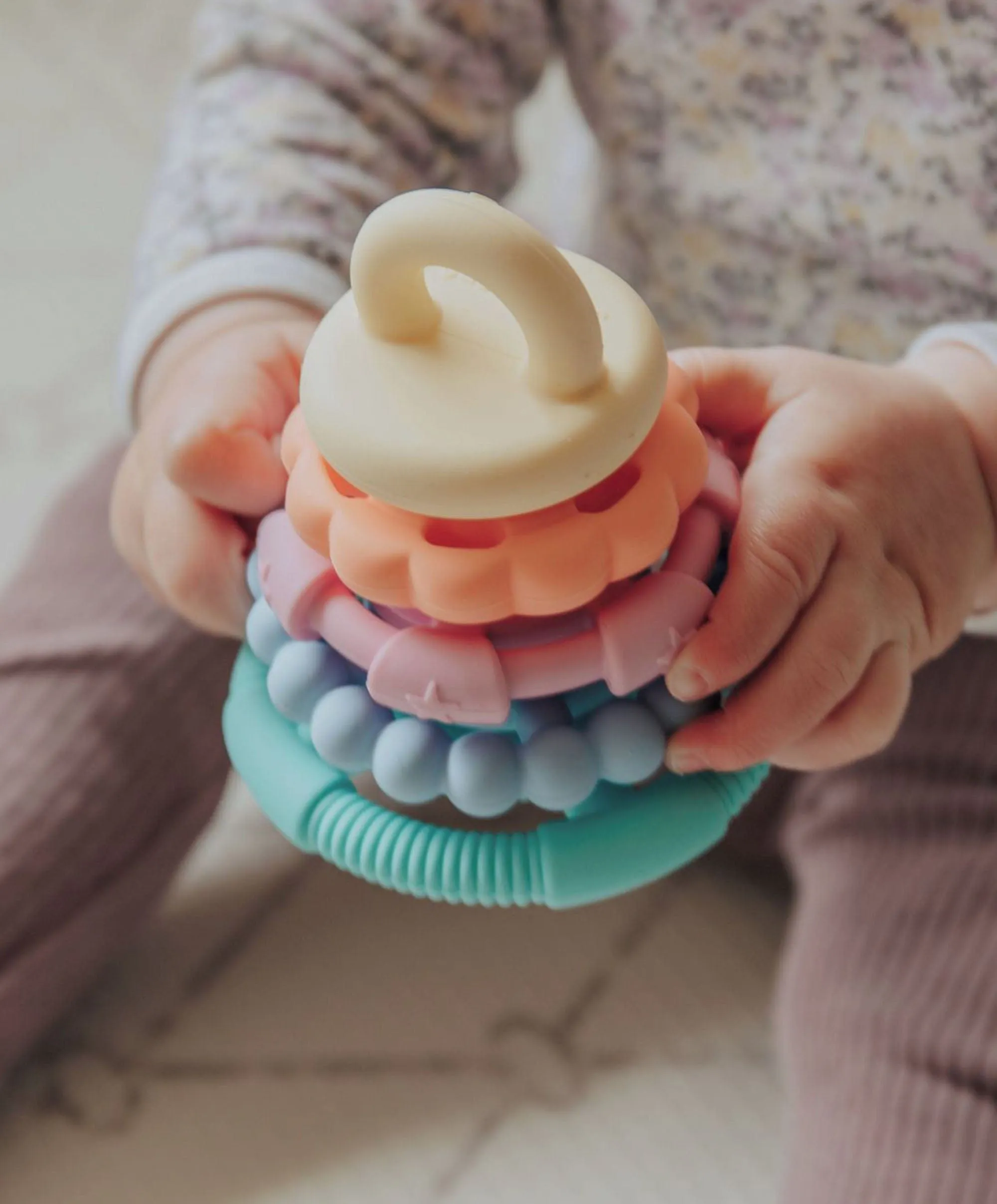 Jellystone Designs Rainbow Stackers & Teether  Pastel