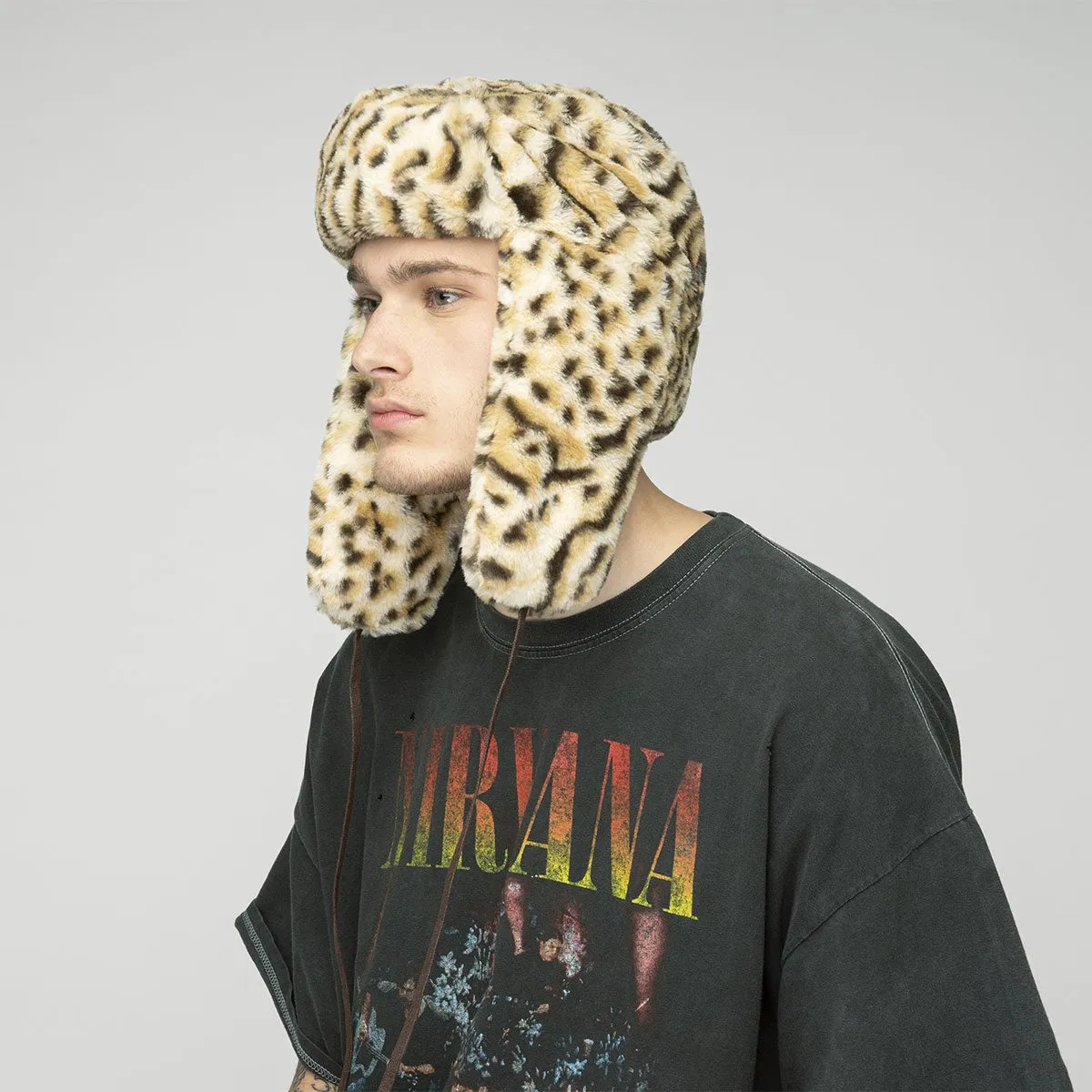 Kangol Hats Kangol Snow Leopard Trapper Luxurious Faux Fur