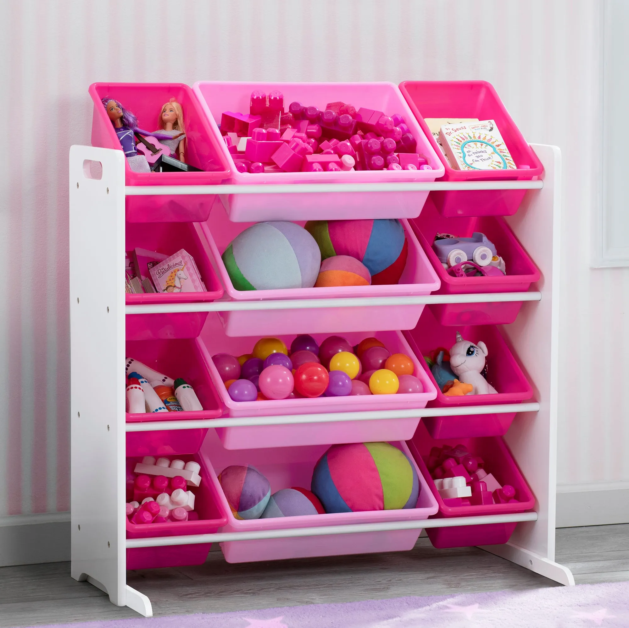 Kids Toy Storage Organizer with 12 Plastic Bins Babykids_Delta Children_Toy Storage & Bookshelves