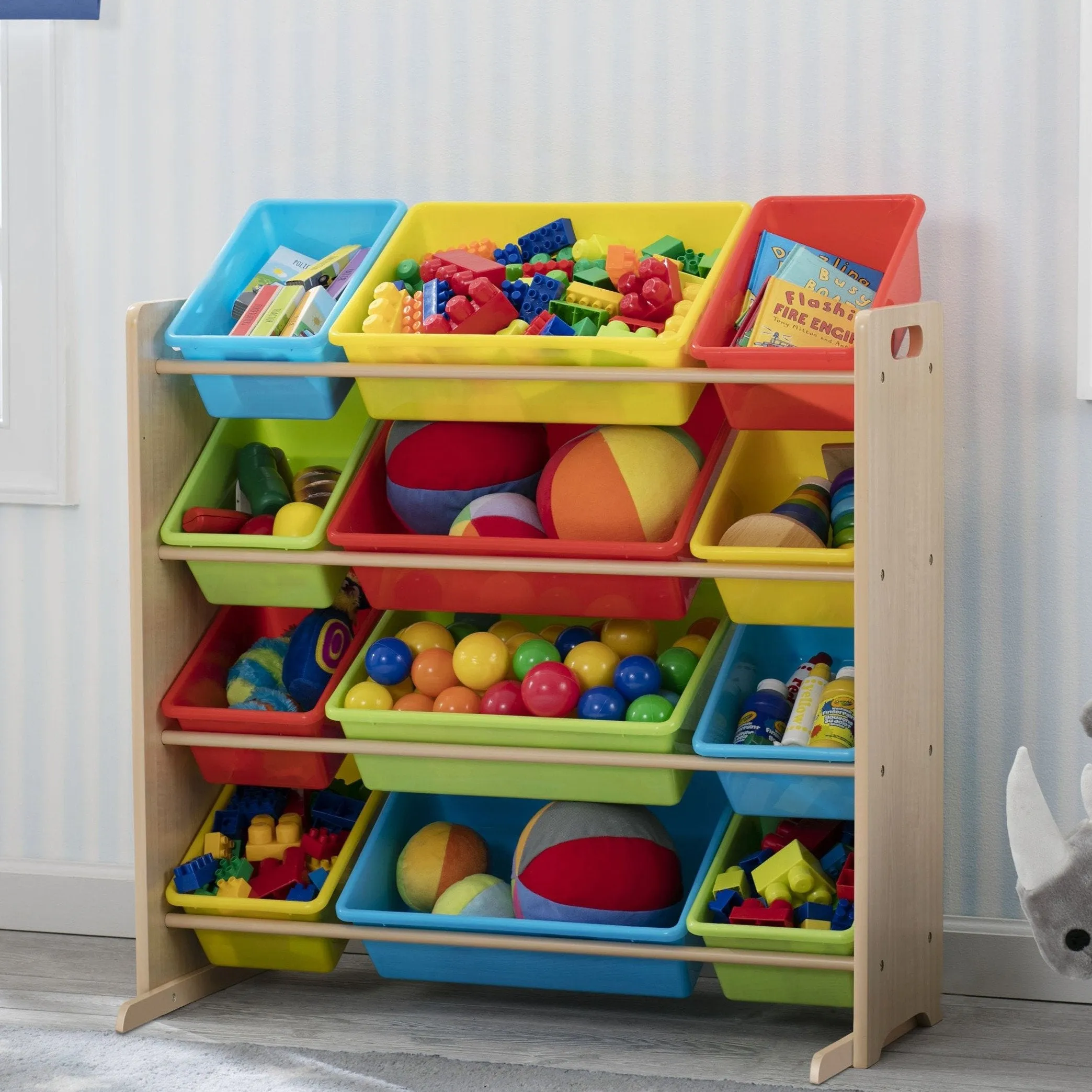 Kids Toy Storage Organizer with 12 Plastic Bins Babykids_Delta Children_Toy Storage & Bookshelves