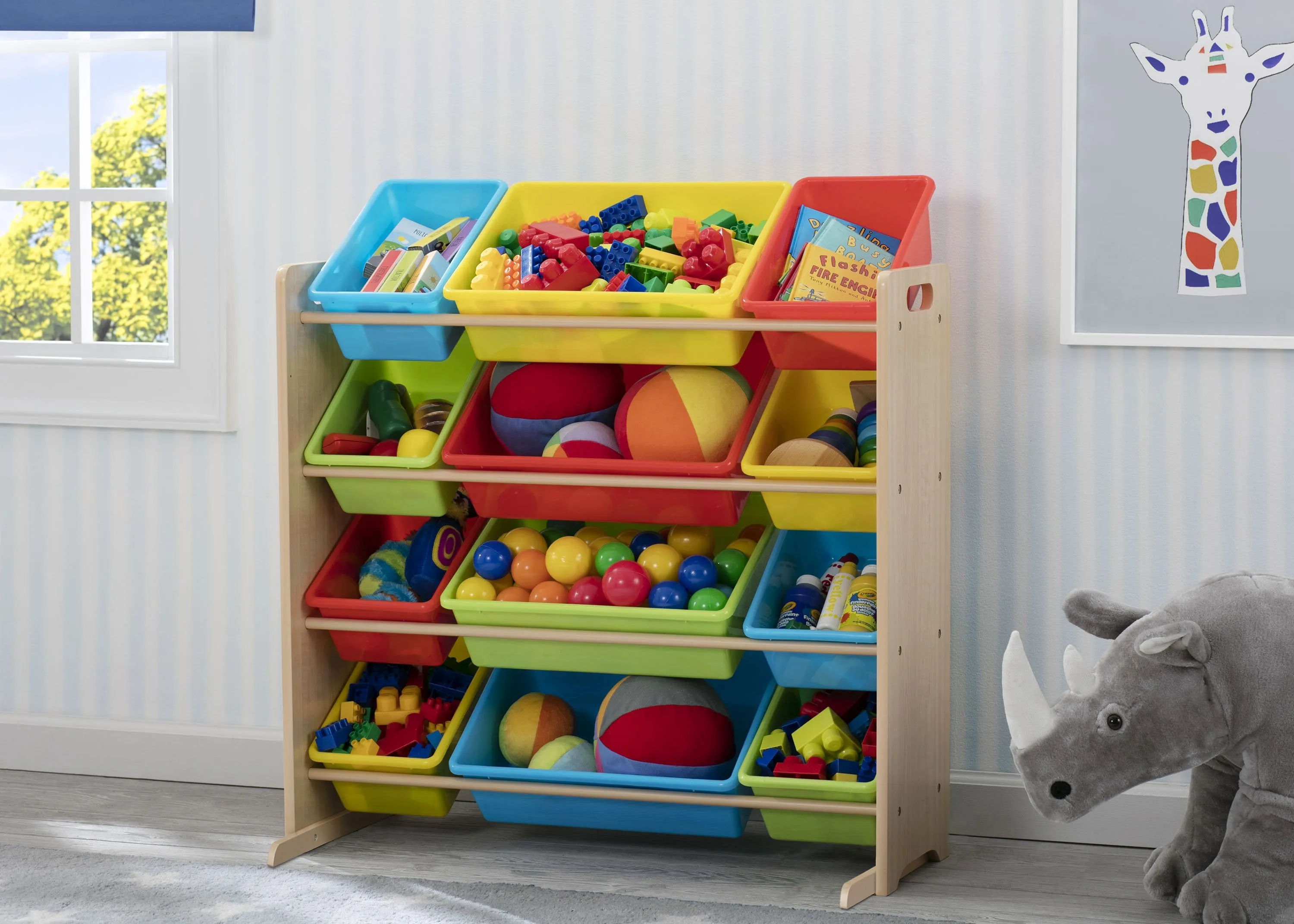 Kids Toy Storage Organizer with 12 Plastic Bins Babykids_Delta Children_Toy Storage & Bookshelves