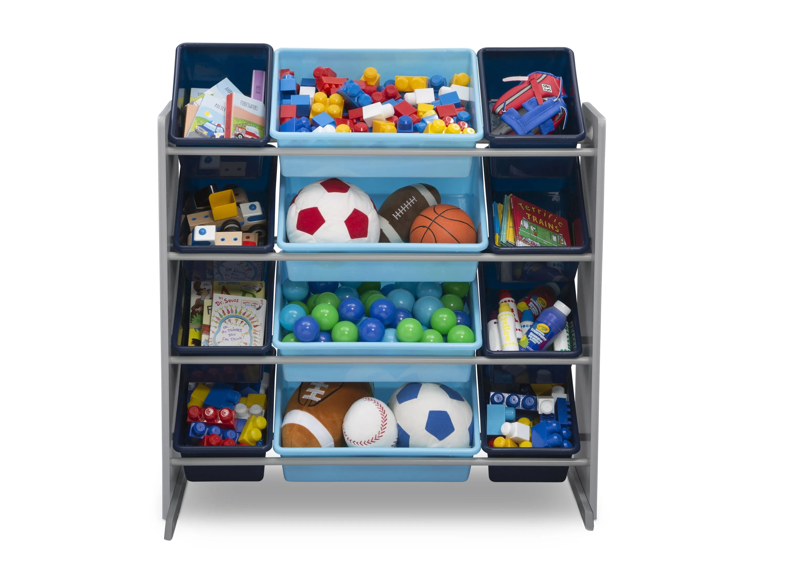 Kids Toy Storage Organizer with 12 Plastic Bins Babykids_Delta Children_Toy Storage & Bookshelves