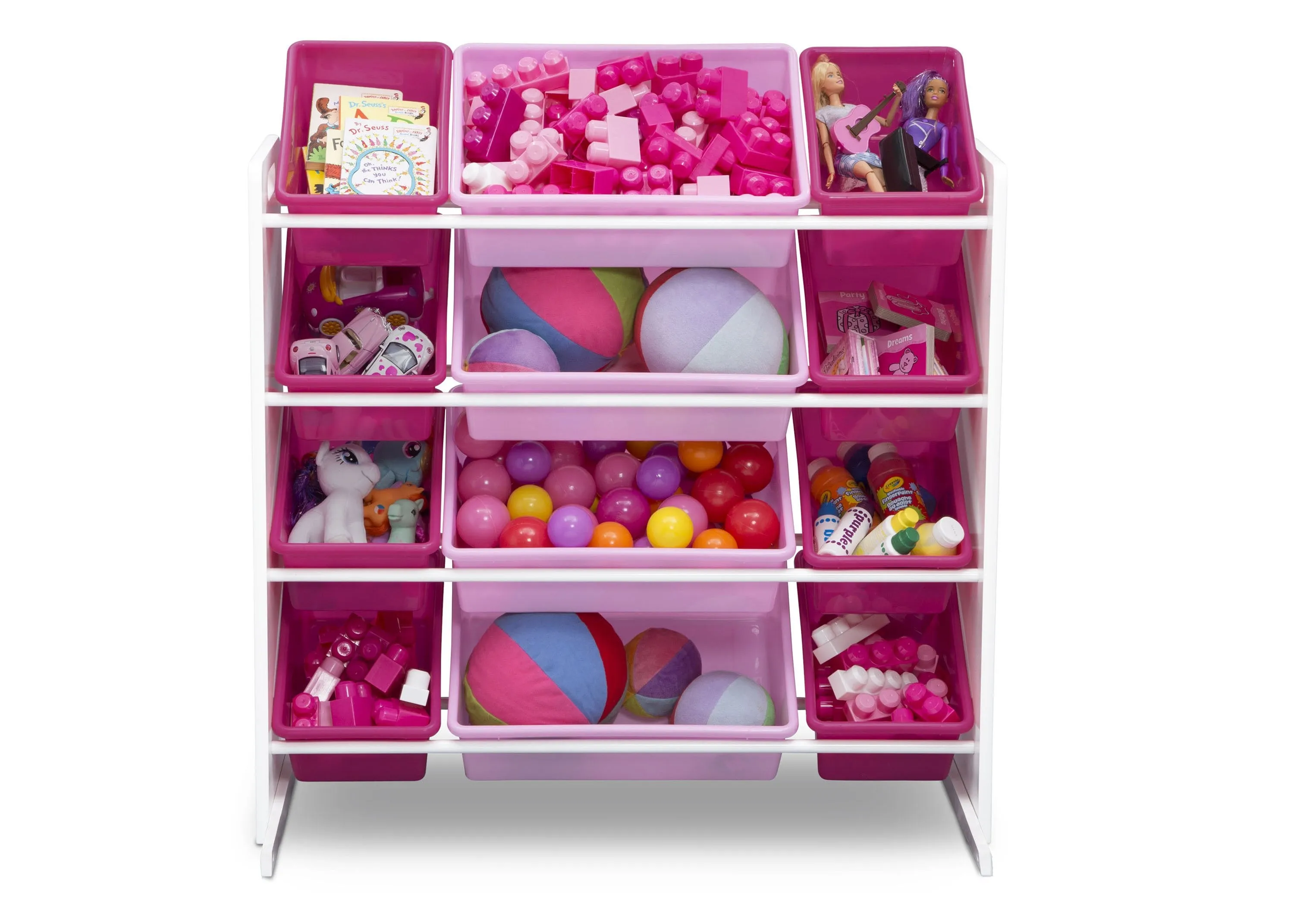 Kids Toy Storage Organizer with 12 Plastic Bins Babykids_Delta Children_Toy Storage & Bookshelves