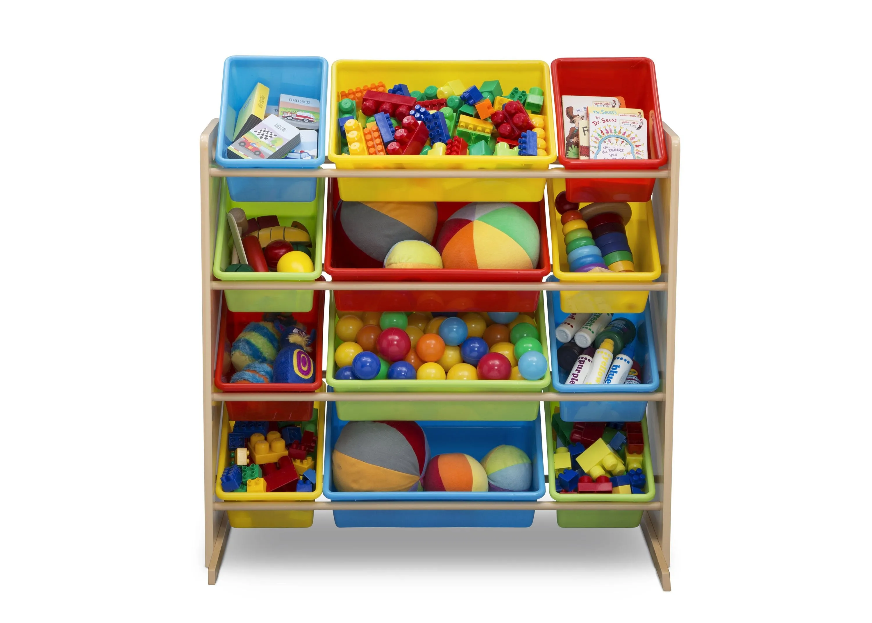Kids Toy Storage Organizer with 12 Plastic Bins Babykids_Delta Children_Toy Storage & Bookshelves