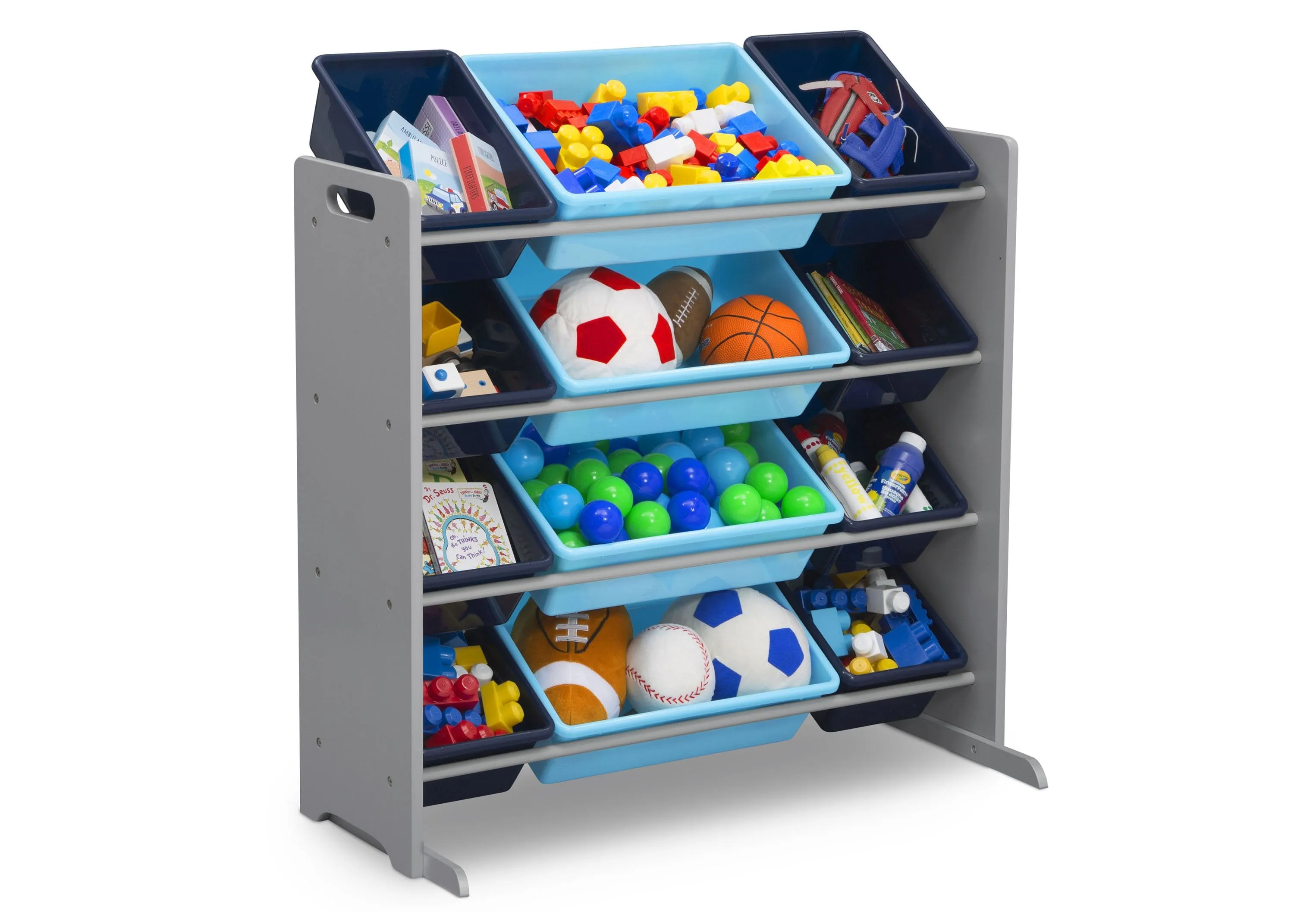 Kids Toy Storage Organizer with 12 Plastic Bins Babykids_Delta Children_Toy Storage & Bookshelves