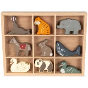Konges Sljd Multi Wooden Mini Animals Fsc