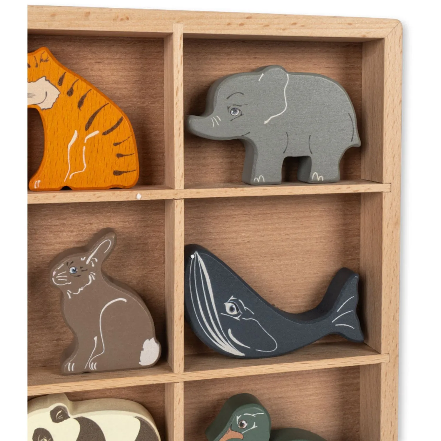 Konges Sljd Multi Wooden Mini Animals Fsc
