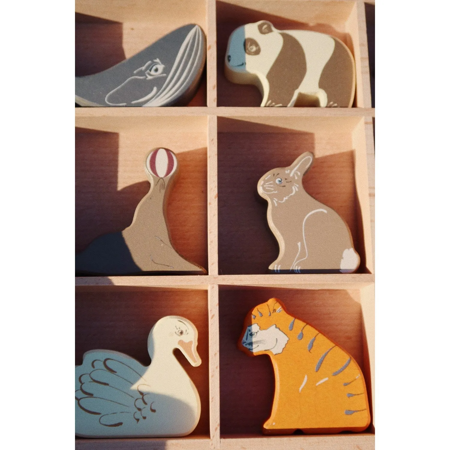 Konges Sljd Multi Wooden Mini Animals Fsc