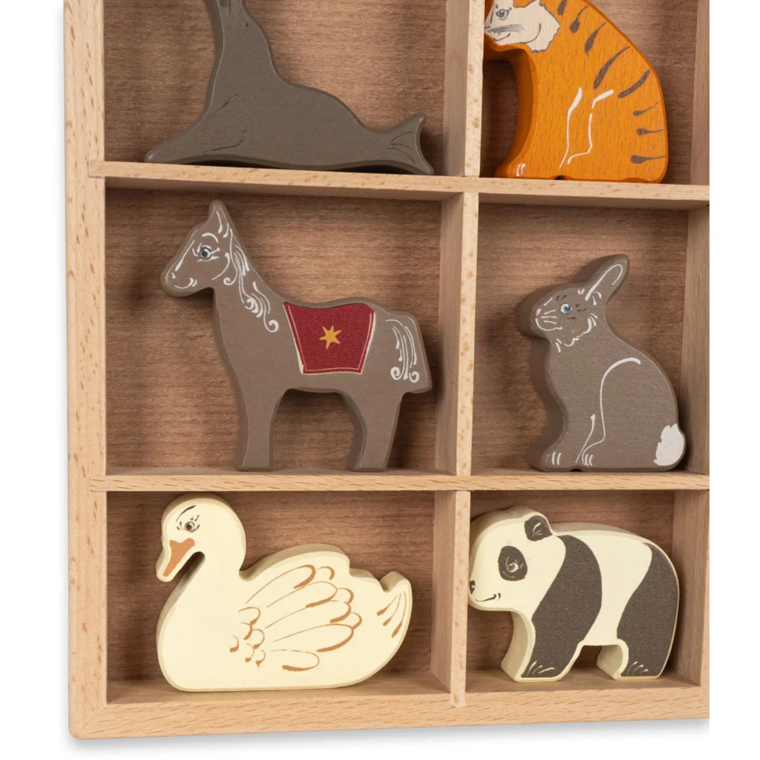 Konges Sljd Multi Wooden Mini Animals Fsc