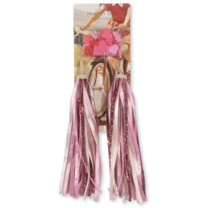 Konges Sljd Pink Glitter Bicycle Streamers And Beads