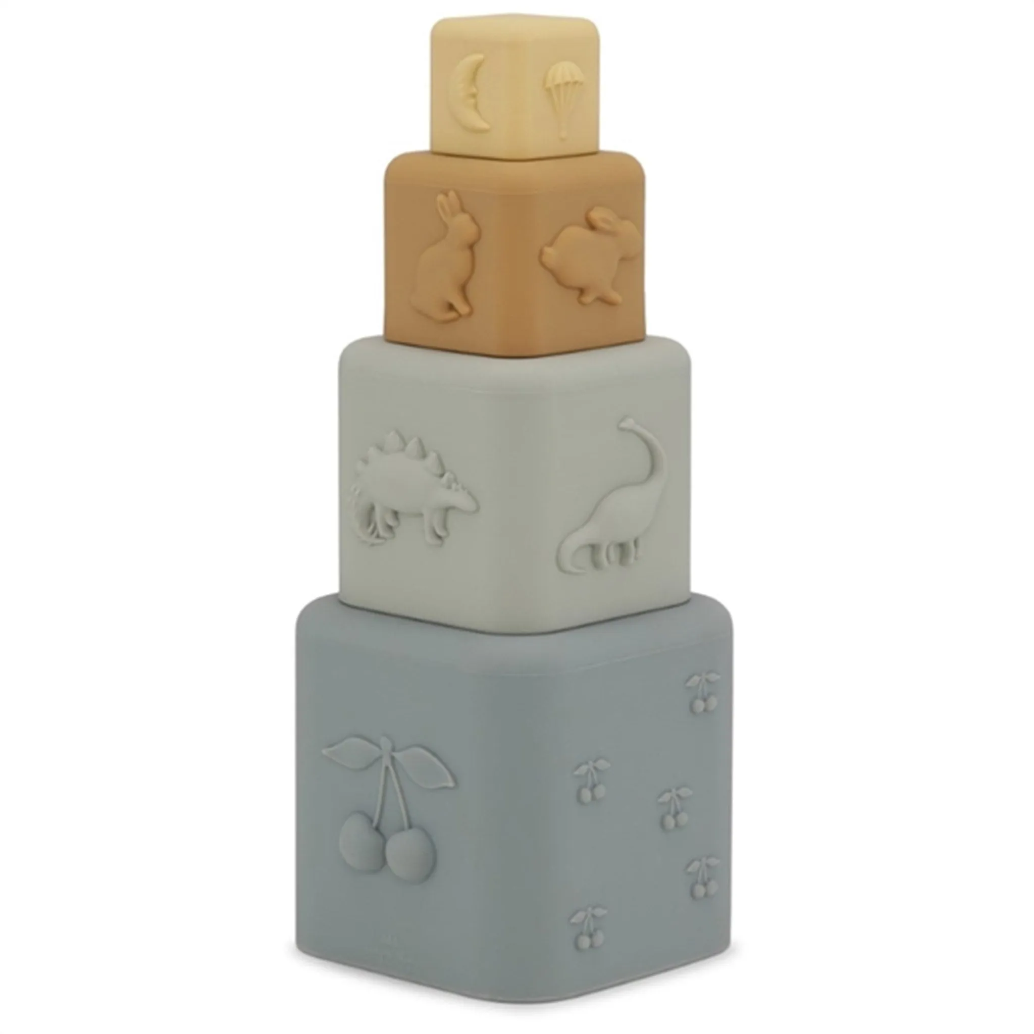 Konges Sljd Silicone Stacking Tower Quarry Blue Mix