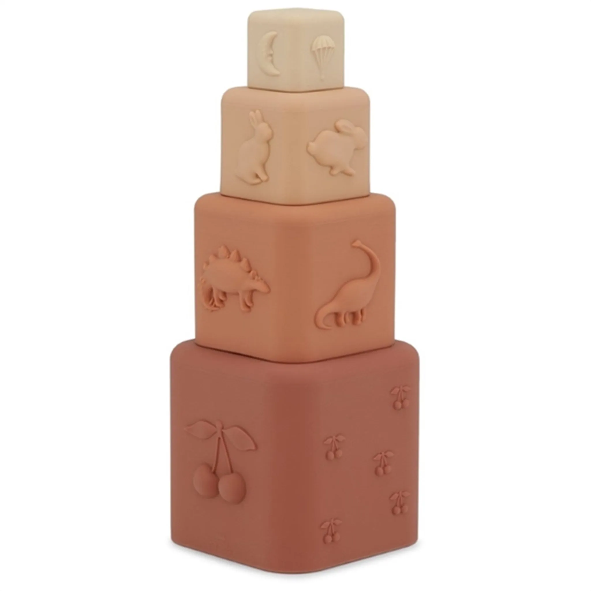 Konges Sljd Silicone Stacking Tower Rosesand Mix