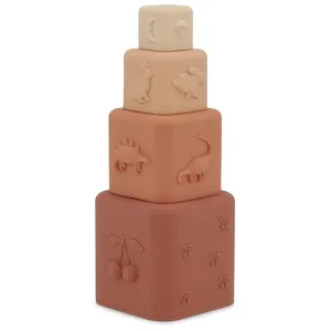 Konges Sljd Silicone Stacking Tower Rosesand Mix