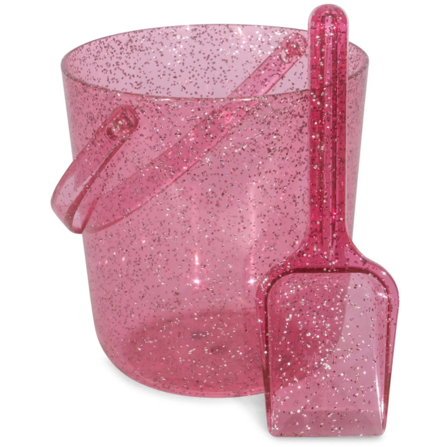 Konges Sljd Sparkling Pink Beach Bucket And Shovel Glitter