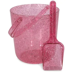 Konges Sljd Sparkling Pink Beach Bucket And Shovel Glitter