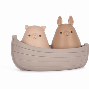 Konges Sljd Bath Boat Toys Silicone Lilac Mix