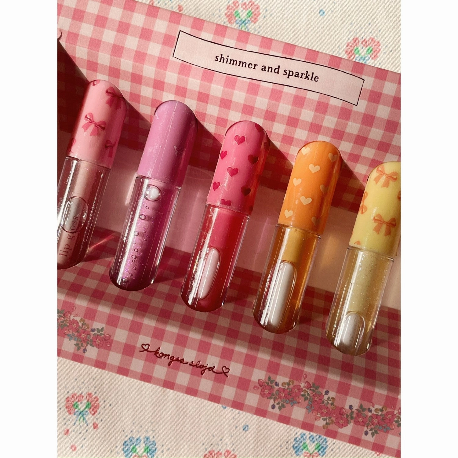 Konges Sljd Multi Glitter Lip Gloss 5 Pcs