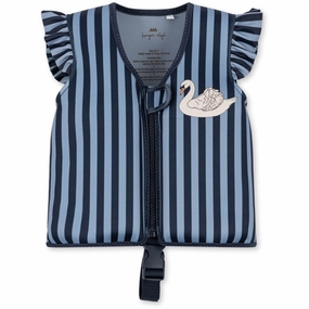 Konges Sljd Neoprene Frill Float Vest Swan Stripe