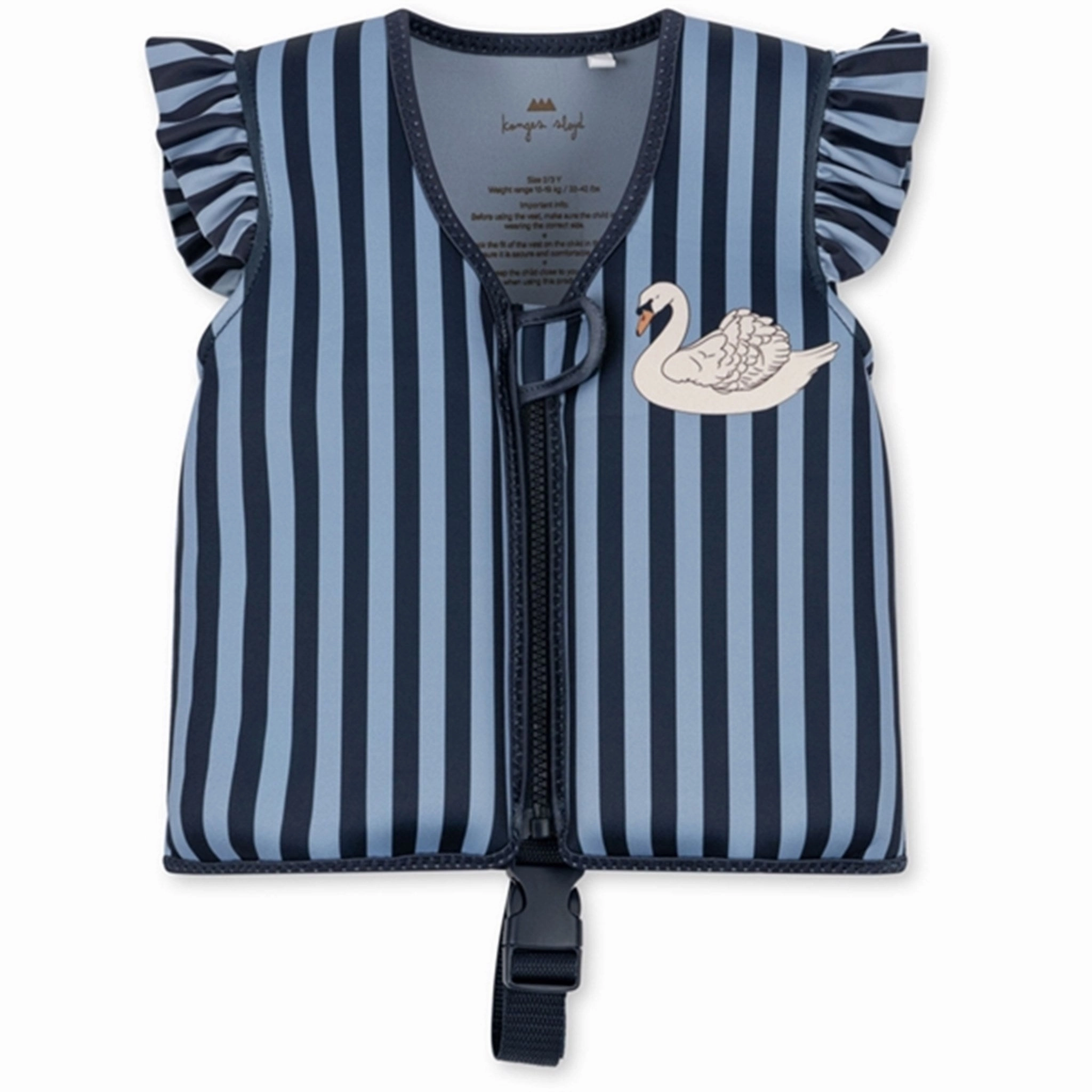 Konges Sljd Neoprene Frill Float Vest Swan Stripe