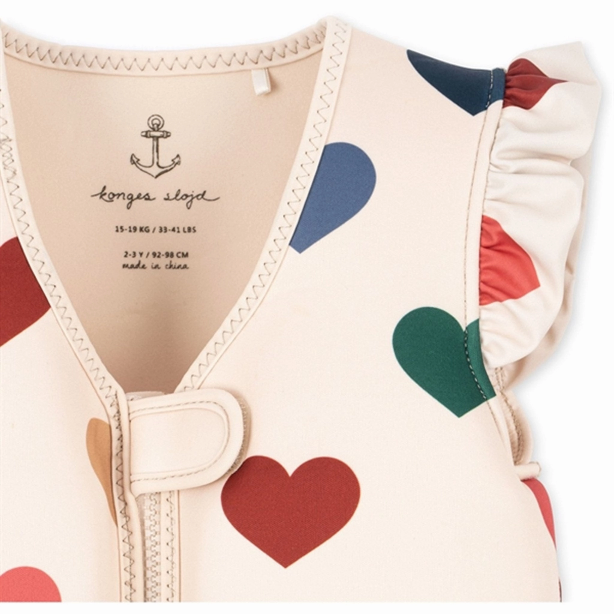 Konges Sljd Neoprene Swim Vest Frill Bon Coeur Color