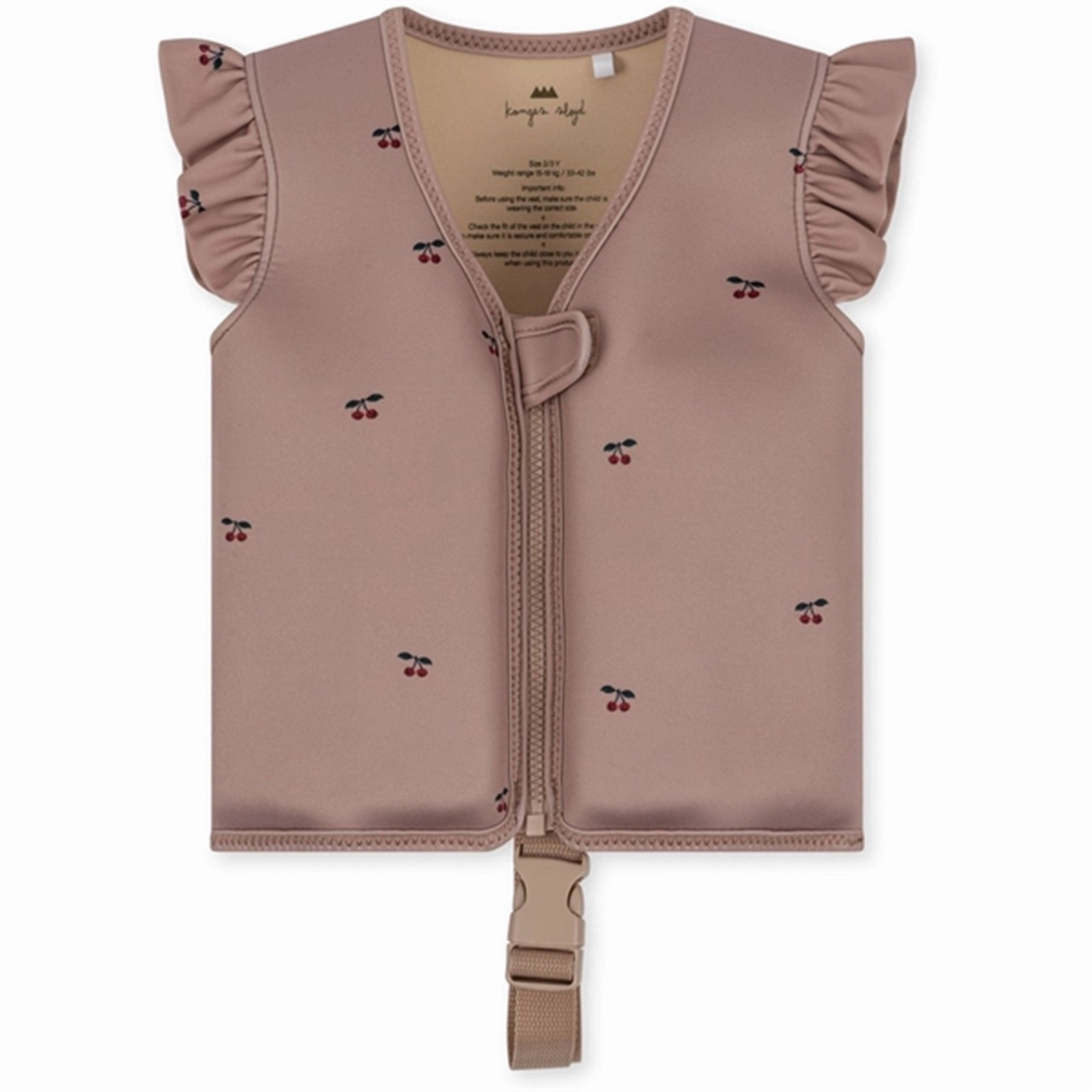 Konges Sljd Neoprene Swim Vest Frill Cherry