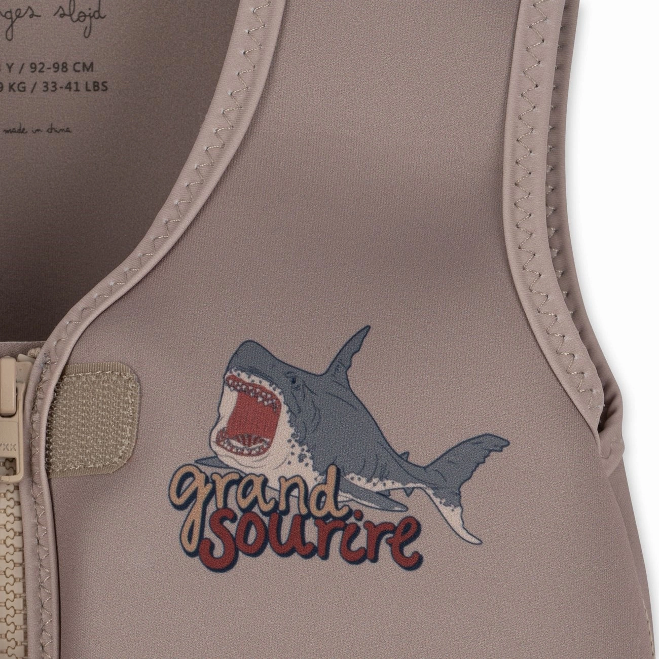 Konges Sljd Neoprene Swim Vest Shark