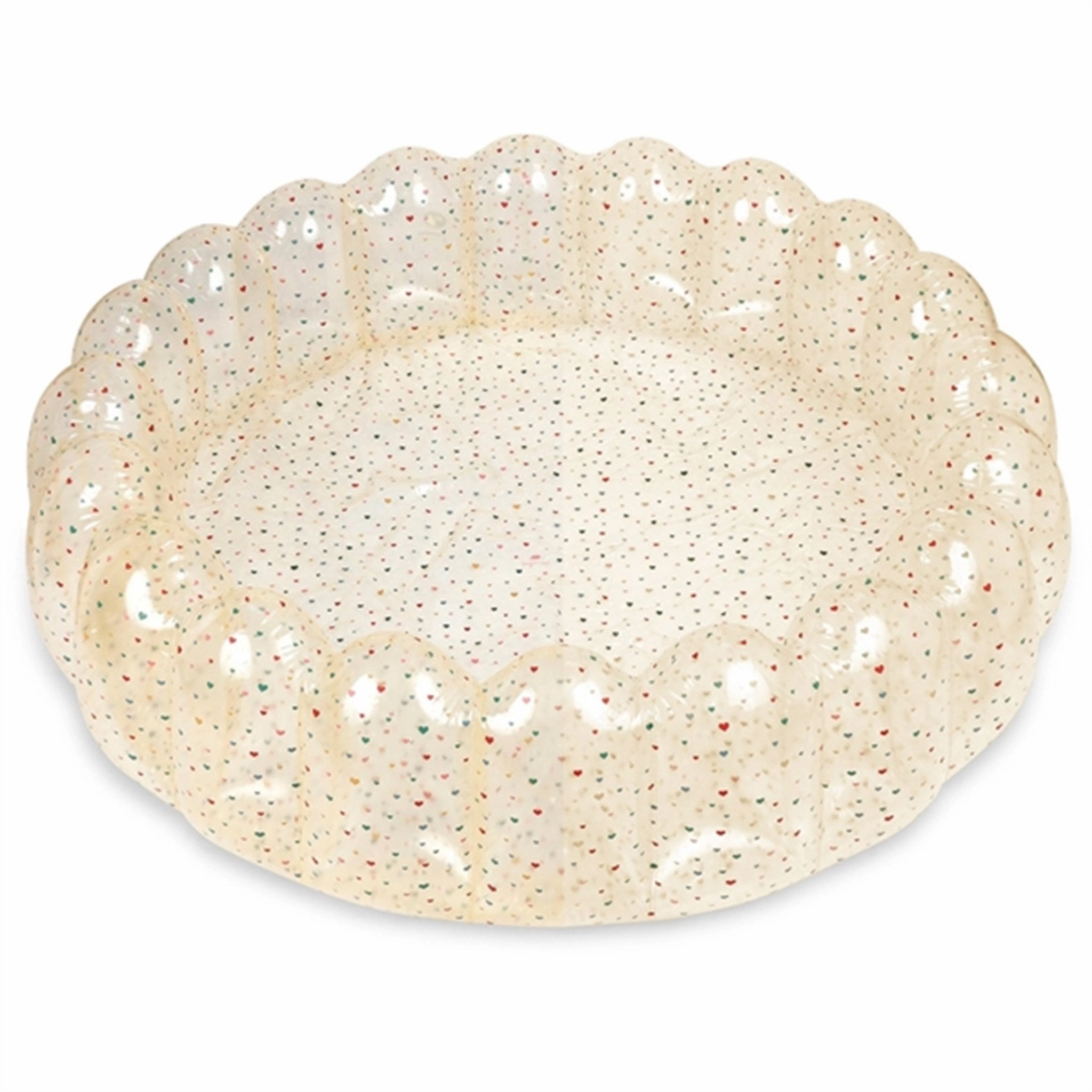 Konges Sljd Pool Large Shell Transparent Multi Hearts