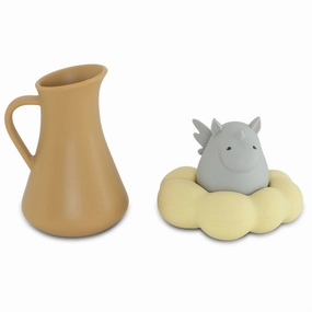 Konges Sljd Silicone Bath Toys Unicorn Almond
