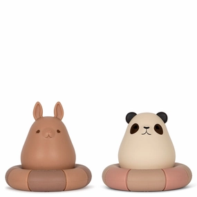 Konges Sljd Silikone Bath Toys Swim Ring 2-Pak Blush Mix