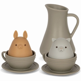 Konges Sljd Stone Mix Silicone Bath Toy Cup set
