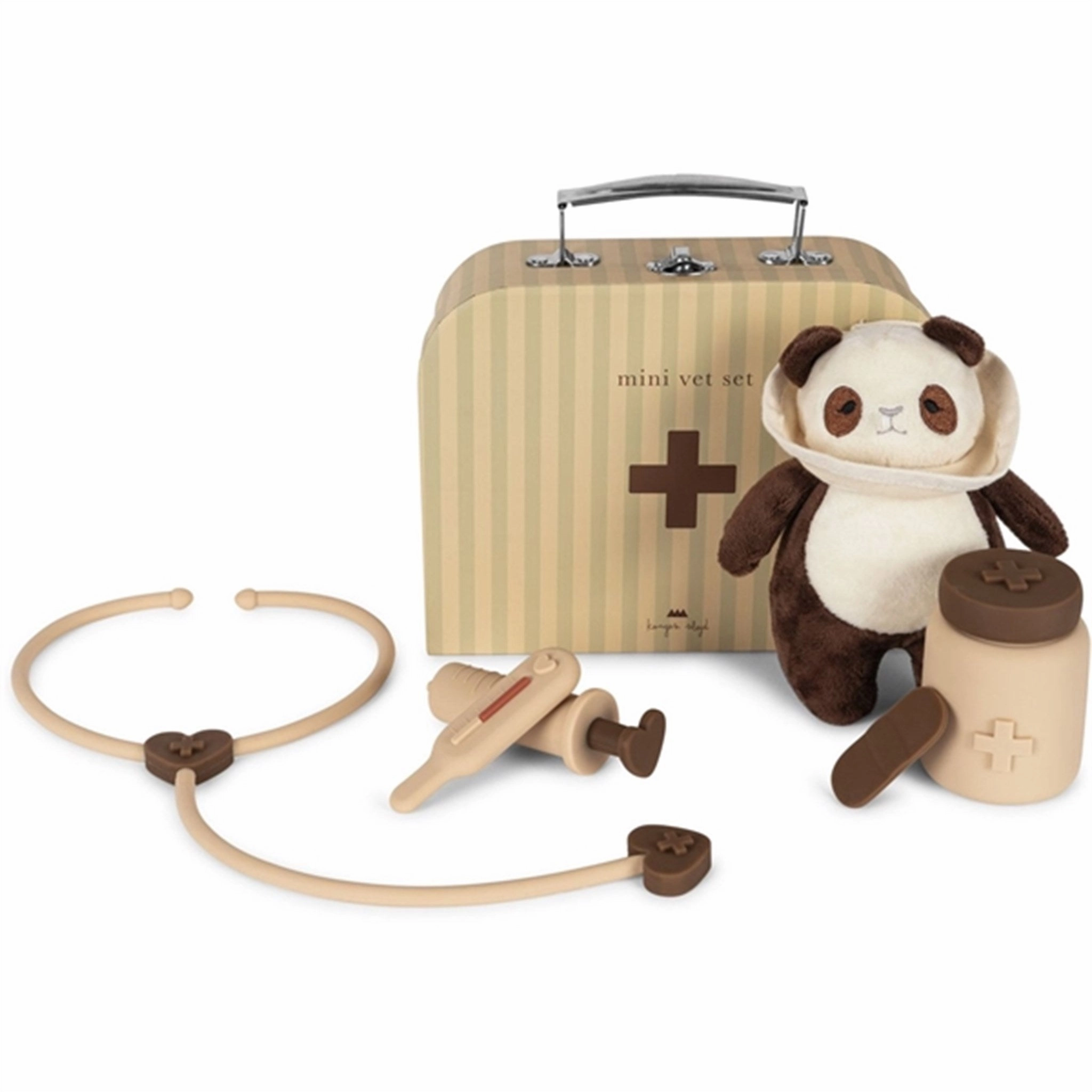 Konges Sljd Veterinary kit Panda Silicone Beige
