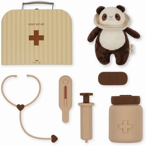 Konges Sljd Veterinary kit Panda Silicone Beige