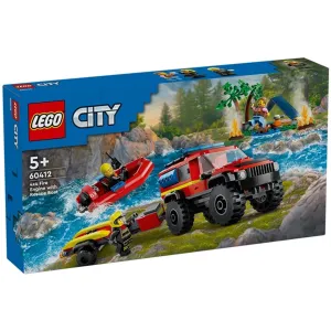 LEGO City 4x4 Fire Engine with Rescue Boat