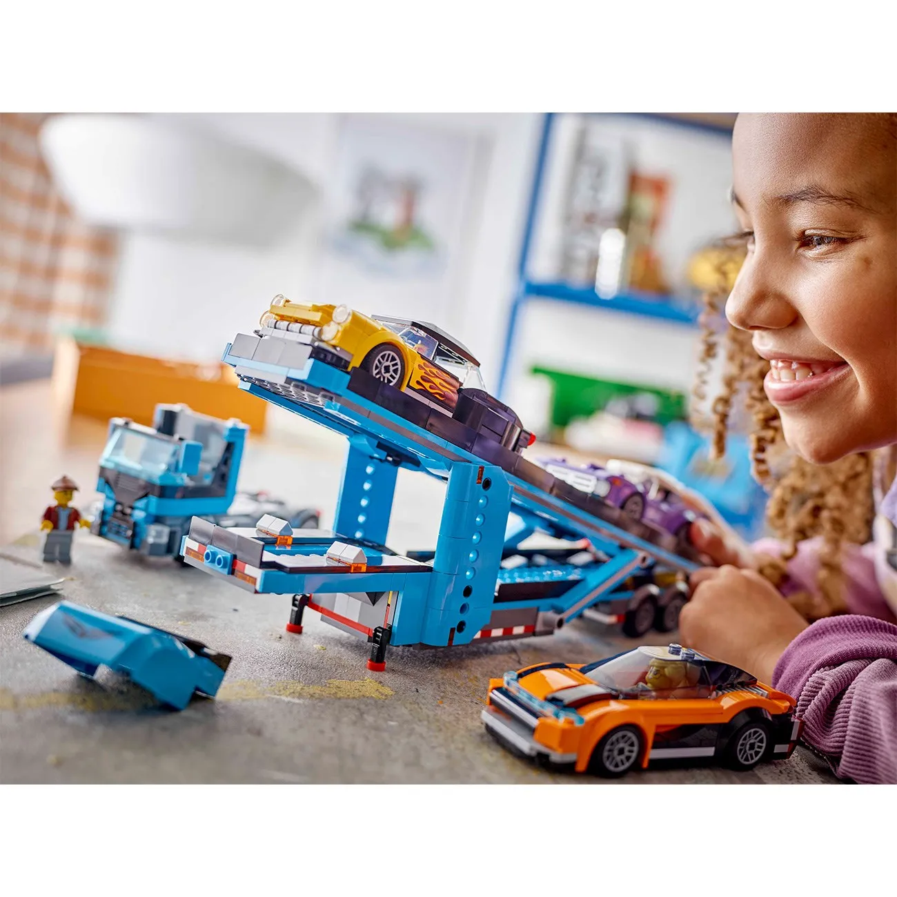 LEGO City Car Transport with Sports Cars