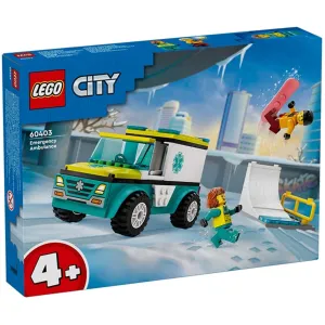 LEGO City Emergency Ambulance and Snowboarder