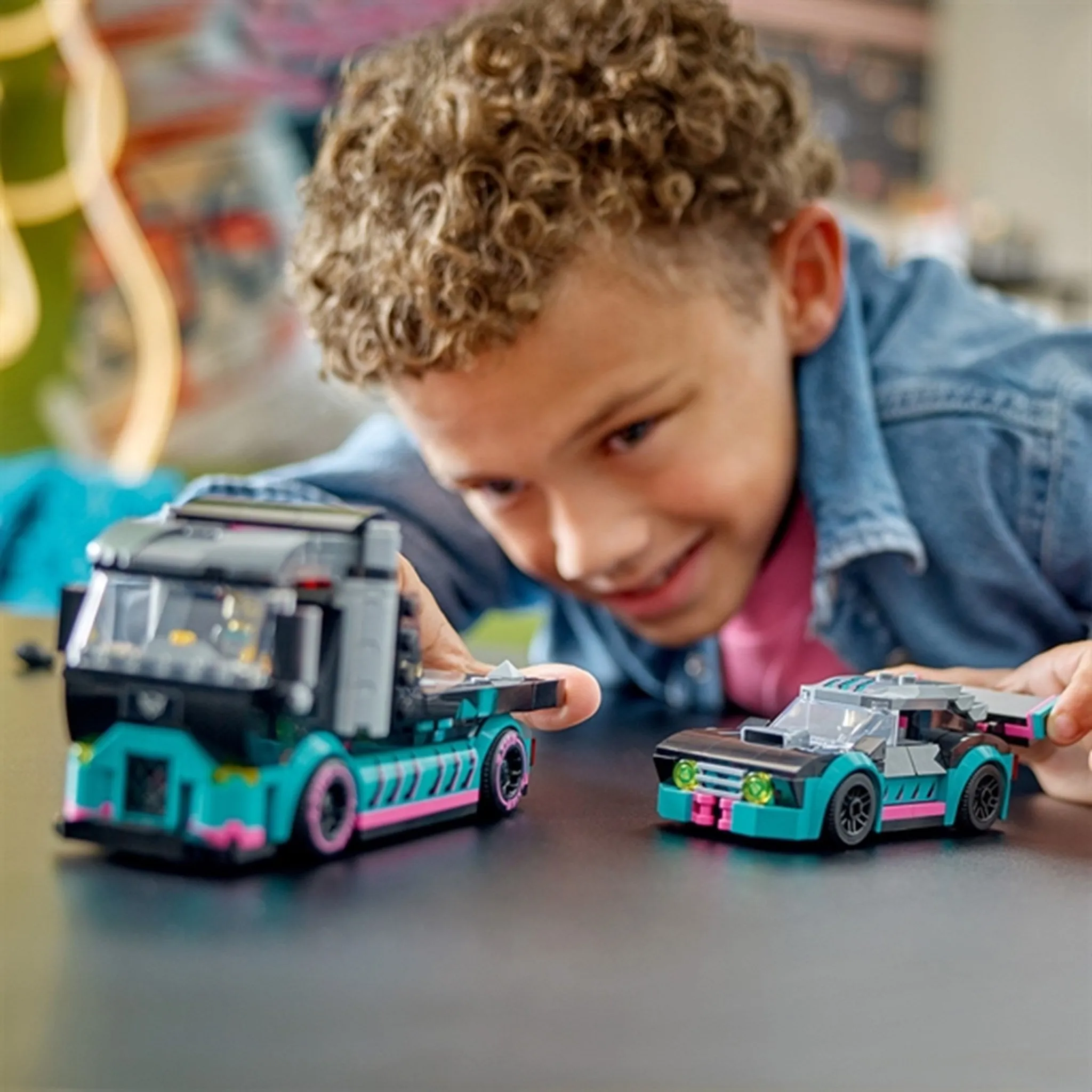 LEGO City Race Car and Car Carrier Truck