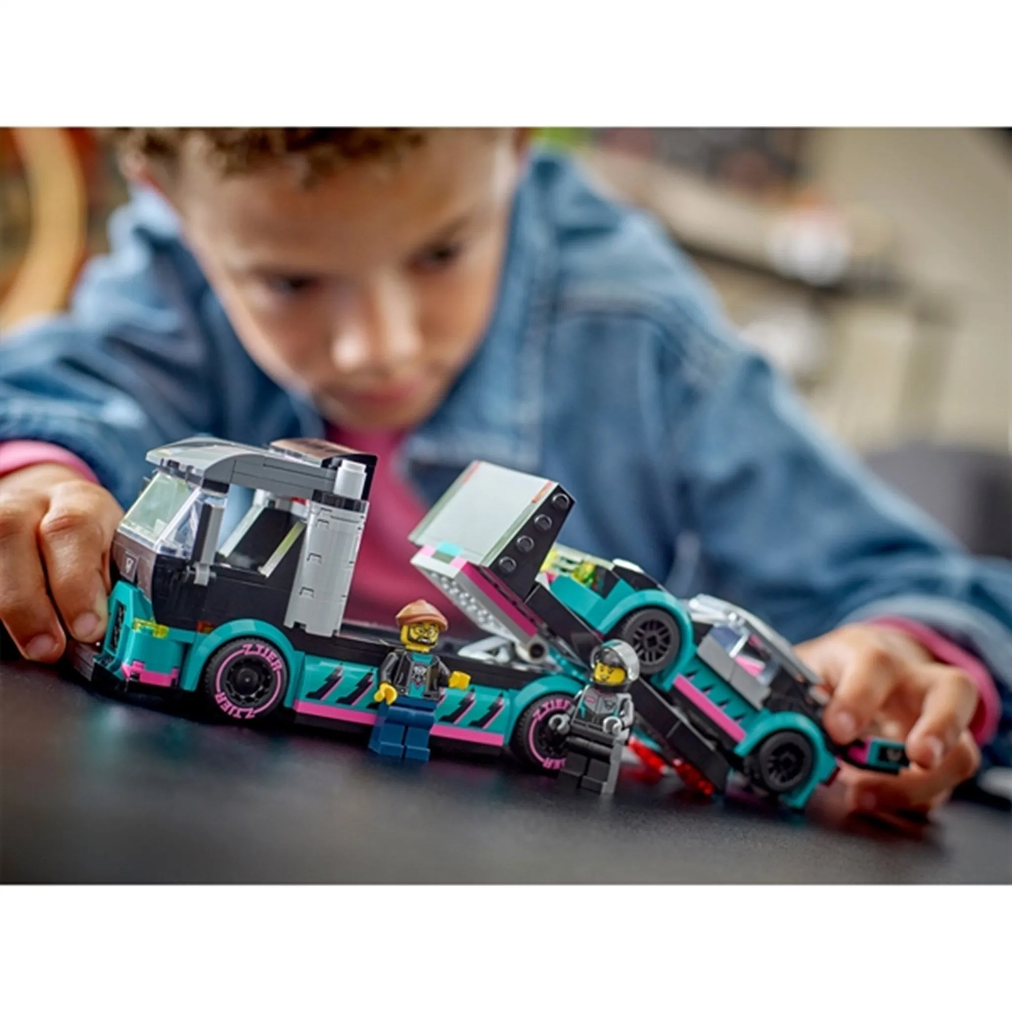 LEGO City Race Car and Car Carrier Truck