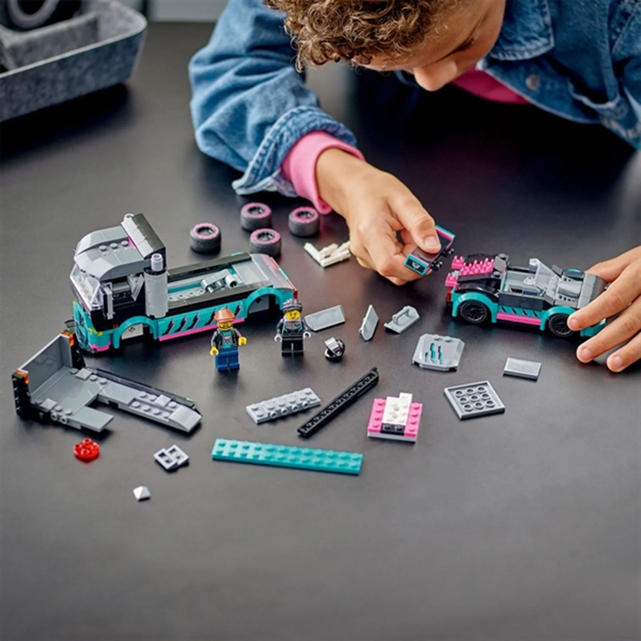 LEGO City Race Car and Car Carrier Truck