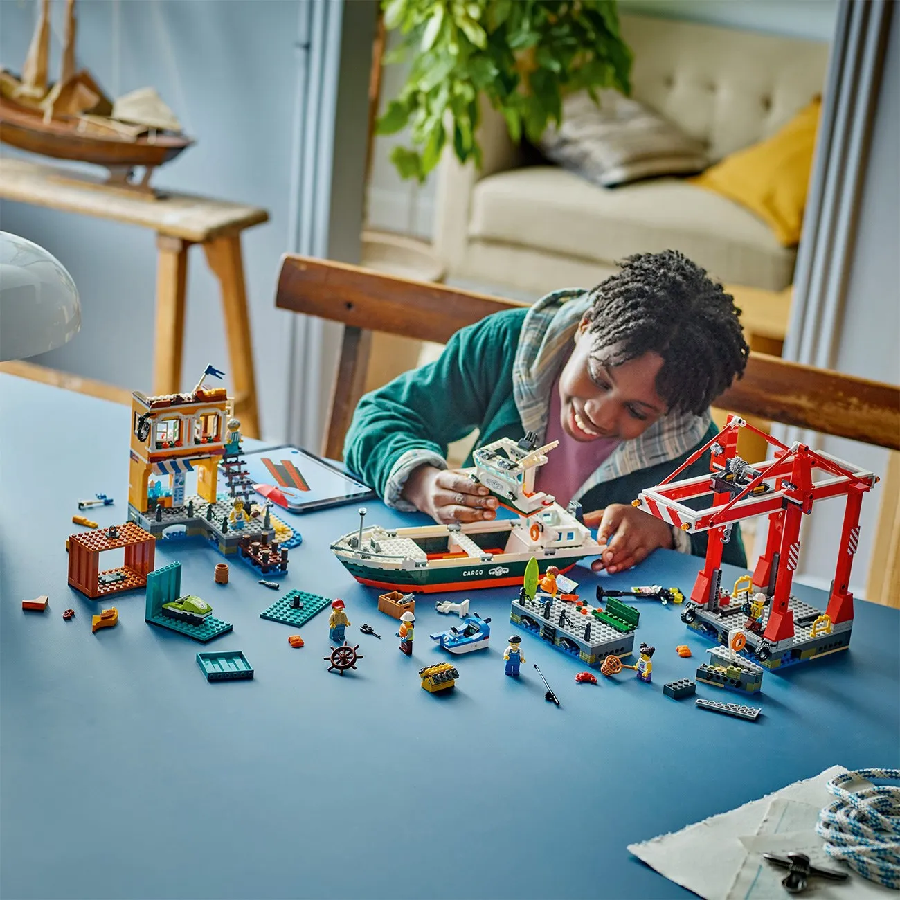 LEGO City Waterfront with Cargo Ship