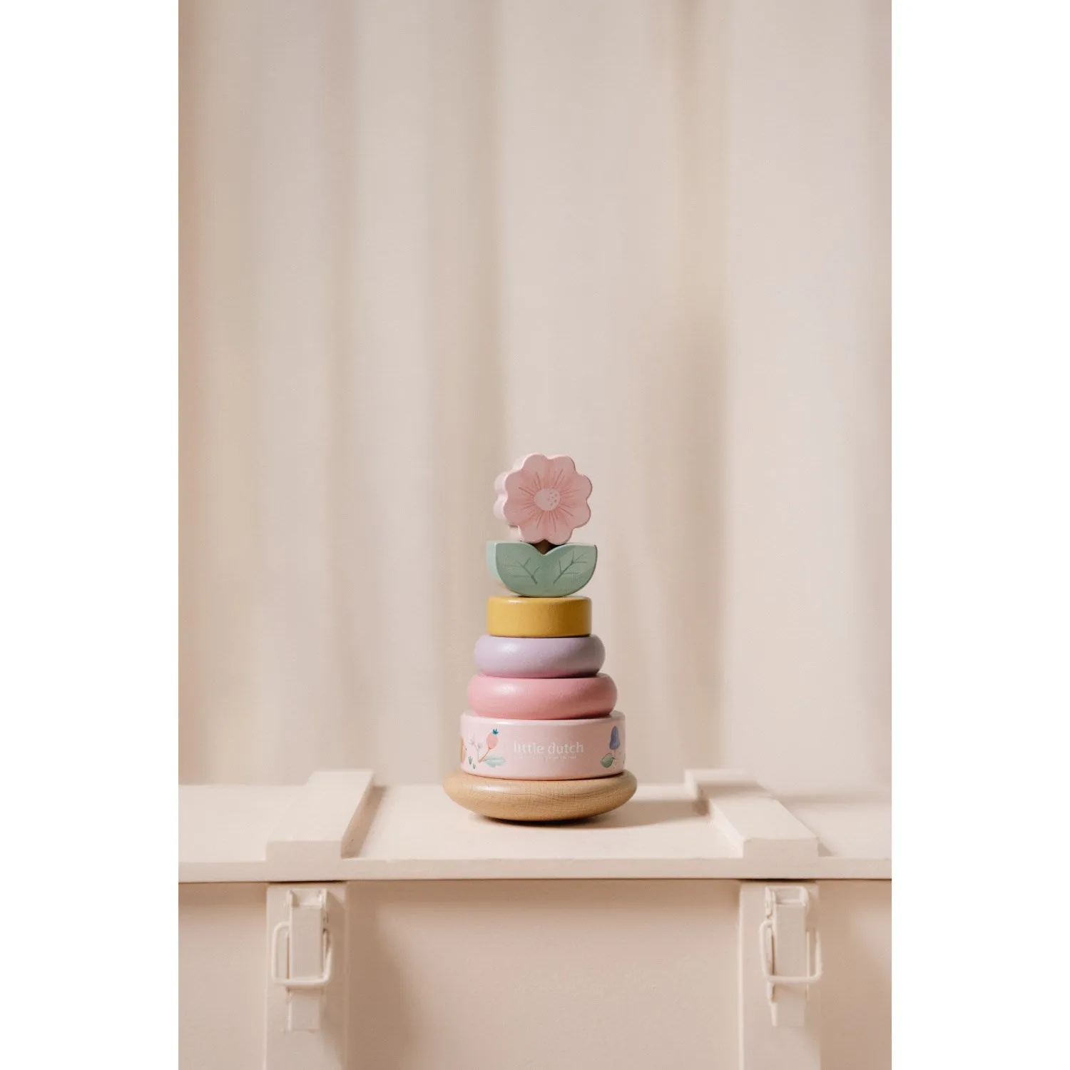 Little Dutch Fairy Garden Pink Rocking Ring Stacker