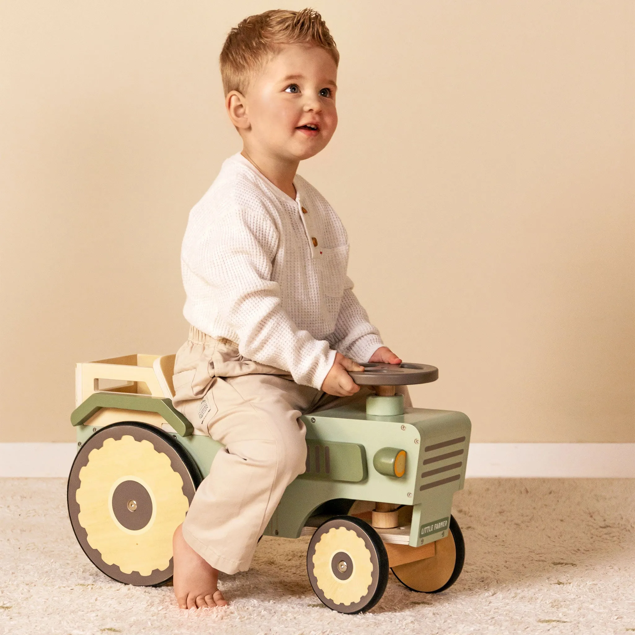 Little Dutch Wooden Ride On Tractor - Little Farm