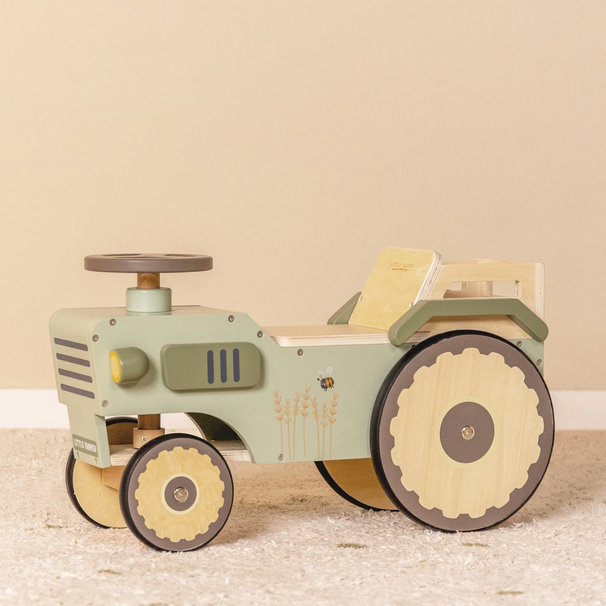 Little Dutch Wooden Ride On Tractor - Little Farm