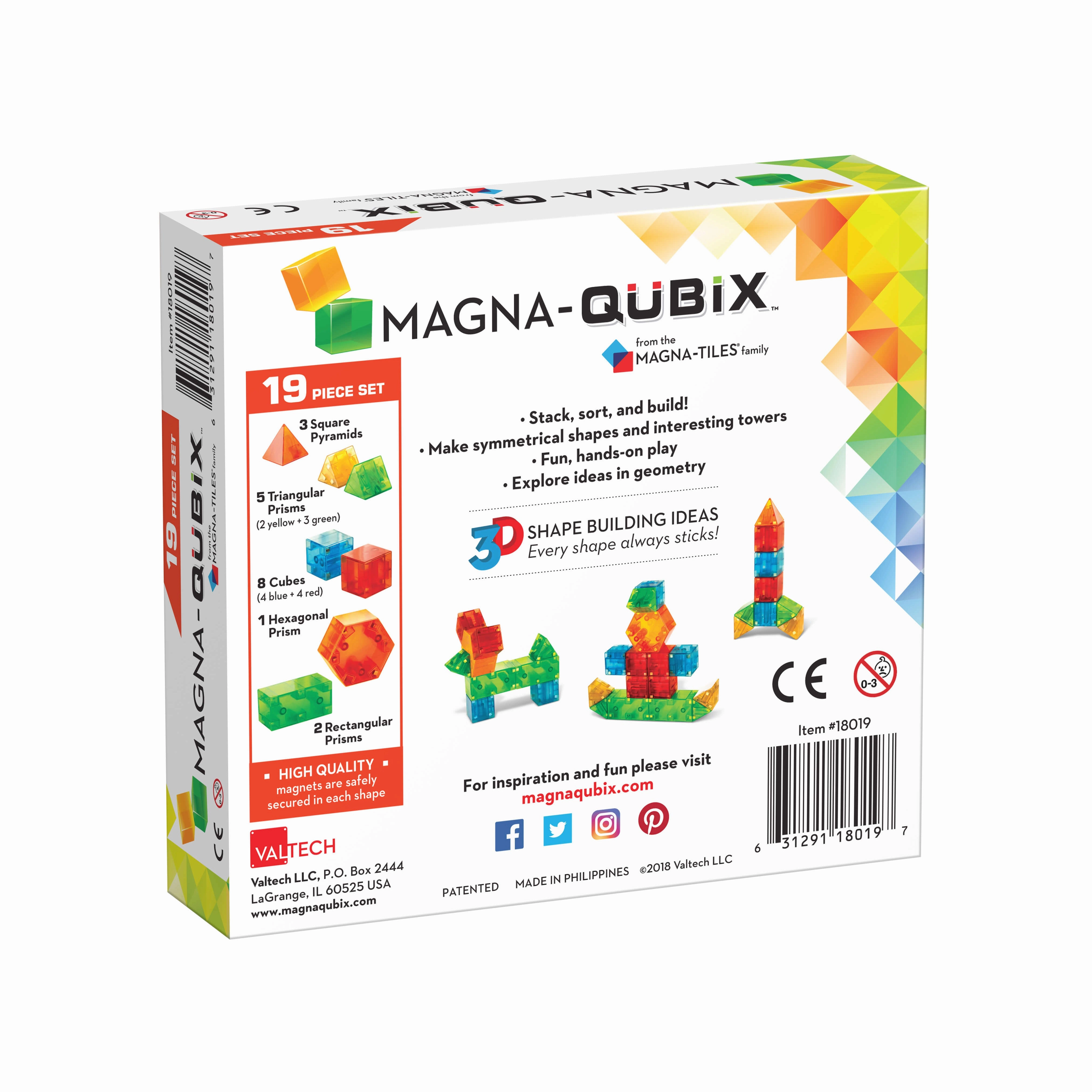 MAGNA-TILES Qubix 19-Piece Set